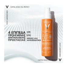 Load image into Gallery viewer, Vichy Capital Soleil Cell Protect Water Fluid Body Sunscreen SPF50 in Spray 200ml