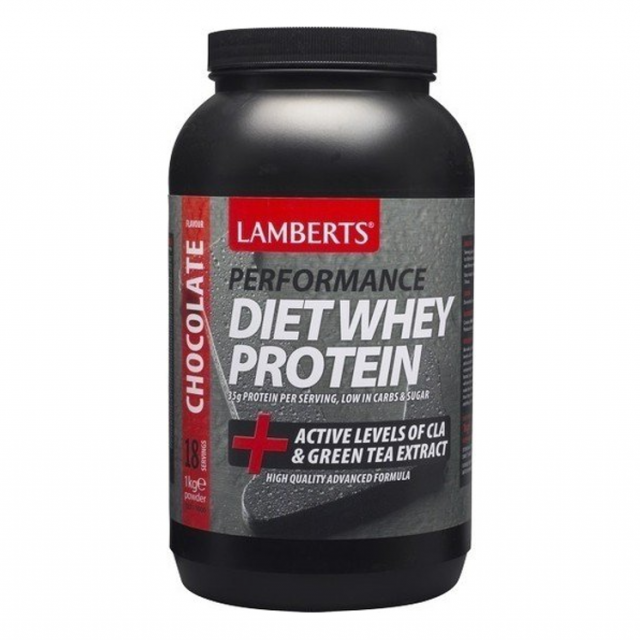 Lamberts Performance Diet Whey Protein + Active Levels of CLA & Green Tea Extract CHOCOLATE, 1 Kg