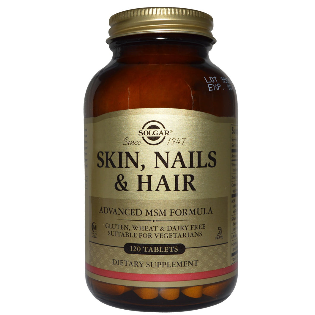 SOLGAR SKIN, NAILS AND HAIR FORMULA TABS 120S