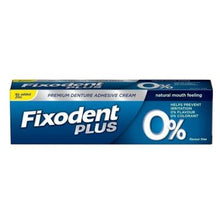 Load image into Gallery viewer, Fixodent Pro Plus 0% 40gr Premium Denture Adhesive Cream for artificial dentures
