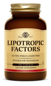 Solgar Lipotropic Factors, 100 Tablets A Combination Formula Of Choline,Inositol & Methionine