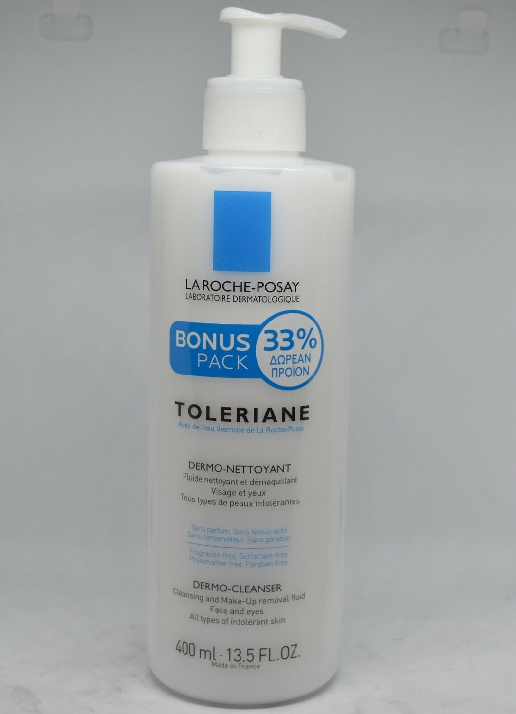 La Roche-Posay Toleriane Dermo-Cleanser Face & Eyes 400ml-13.5 fl.oz. (+33%free)