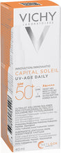 Load image into Gallery viewer, Vichy - Capital Soleil UV Age Daily SPF 50+ Anti-Aging Sun Cream against Photoaging 40ml
